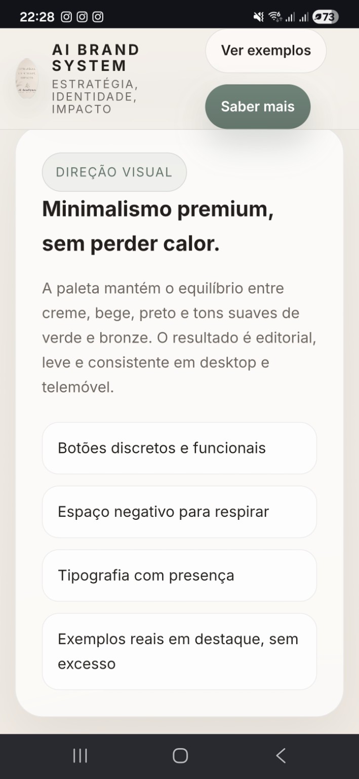 Direção visual minimalista